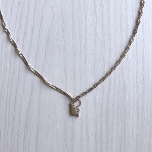 Vintage Sterling Silver Heart Necklace